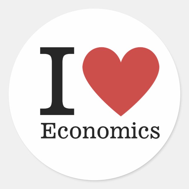 I ❤️ Liebe Economy ZOLLBARE Aufkleber (Vorderseite)