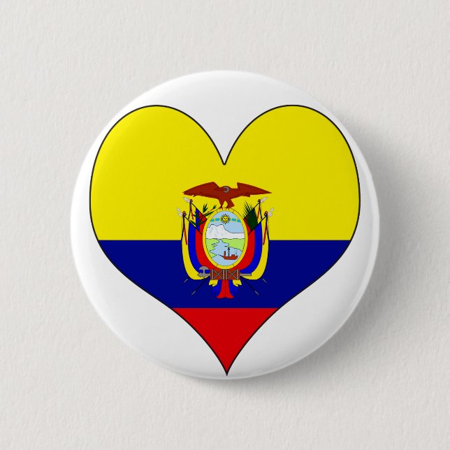 I Liebe Ecuador Button (Vorderseite)