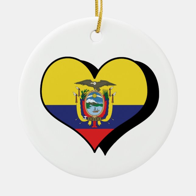 I Liebe Ecuador Keramik Ornament (Vorne)
