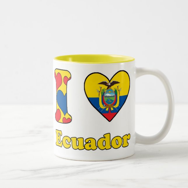 I Liebe Ecuador Zweifarbige Tasse (Rechts)