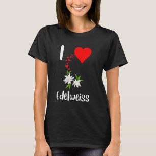 I Liebe edelweiss Blume schöne Edelweiss-Alpin T-Shirt