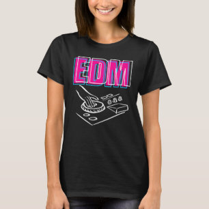 I Liebe Edm für Party und Festivals Vintag Gezeich T-Shirt
