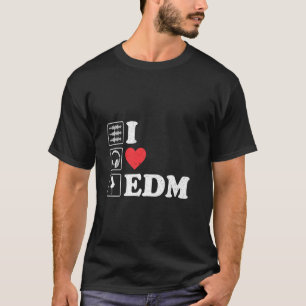I Liebe Edm für Partys und Festivals Dj Herzen T-Shirt