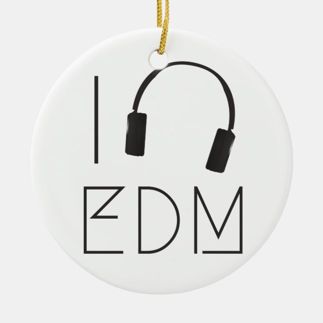 I Liebe EDM Keramik Ornament (Vorne)
