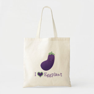 I Liebe Eggplant Tragetasche