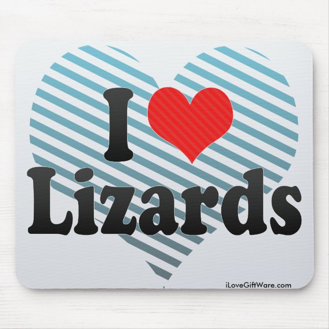 I Liebe-Eidechsen Mousepad (Vorne)
