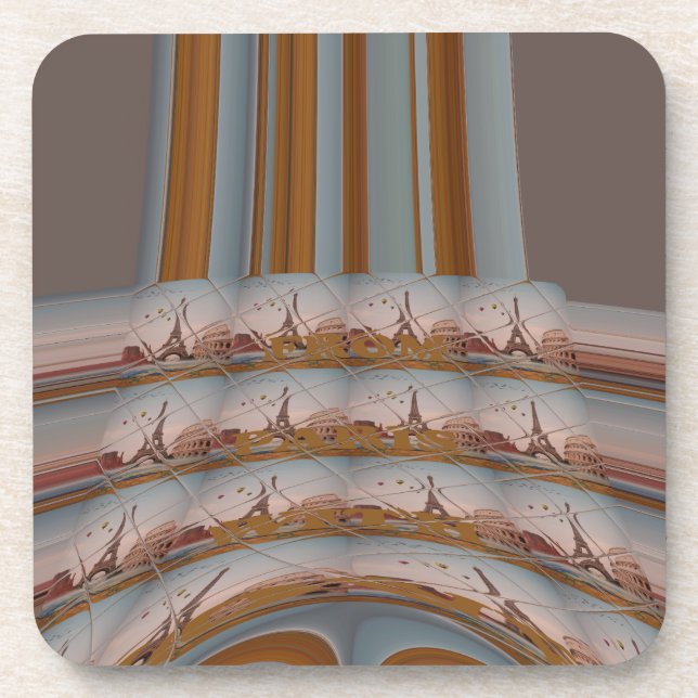 I Liebe Eiffelturm Paris Mit Liebe blauer Himmel c Untersetzer (Vorderseite)