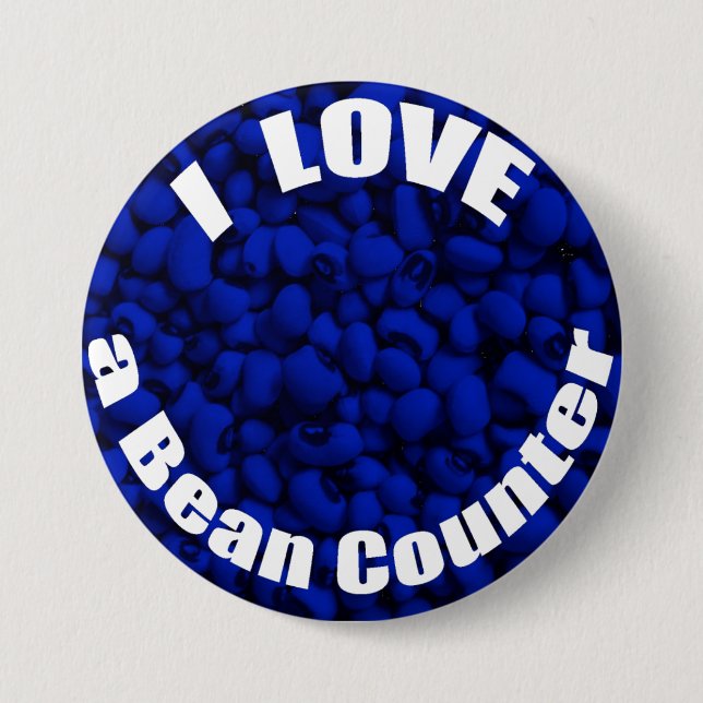 I Liebe ein Bohnen-Zähler Button (Vorderseite)