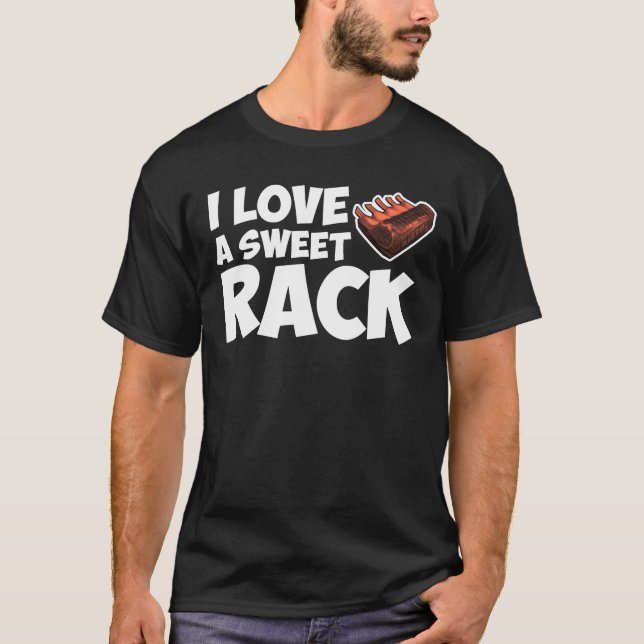 I Liebe ein Bonbon-Gestell GRILLEN Grillen T-Shirt (Vorderseite)