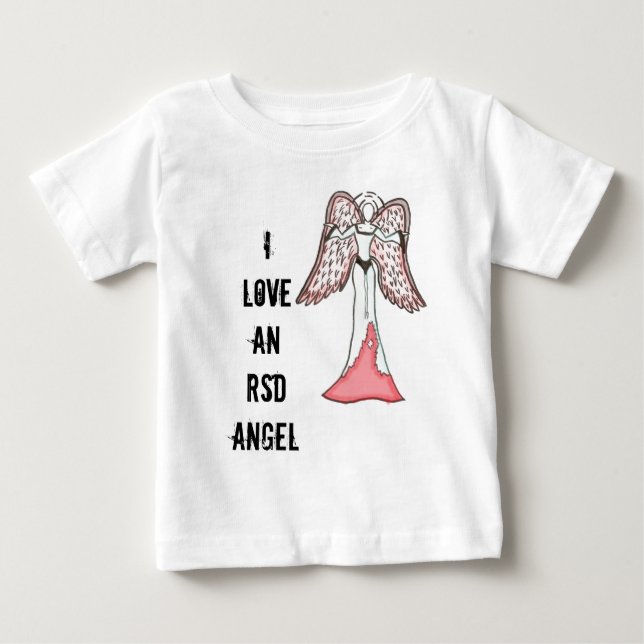 I Liebe ein RSD Engel Baby T-shirt (Vorderseite)