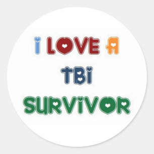 I LIEBE EIN TBI ÜBERLEBENDER RUNDER AUFKLEBER