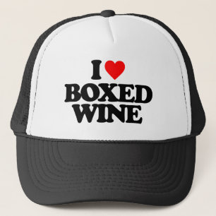 I LIEBE EINGEPACKTER WEIN TRUCKERKAPPE