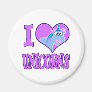 I Liebe Einhörner Magnet