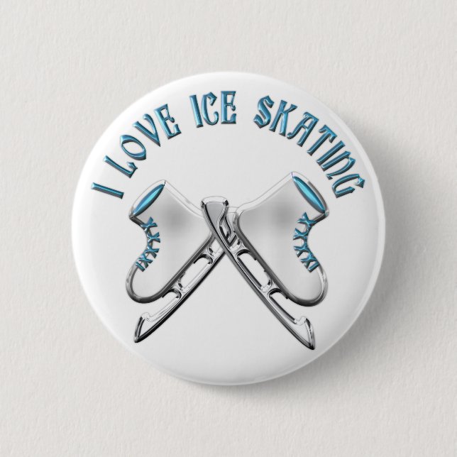 I Liebe-Eis-Skaten Button (Vorderseite)