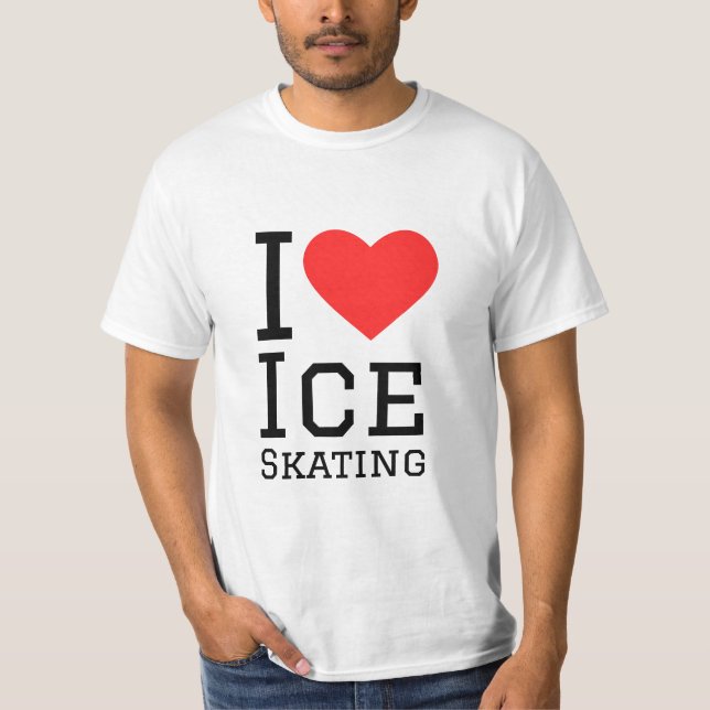 I Liebe Eis Skaten T-Shirt (Vorderseite)