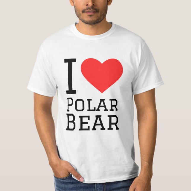 I Liebe Eisbär T-Shirt (Vorderseite)