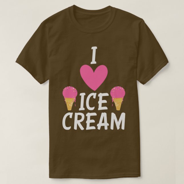 I Liebe Eiscreme  T-Shirt (Design vorne)