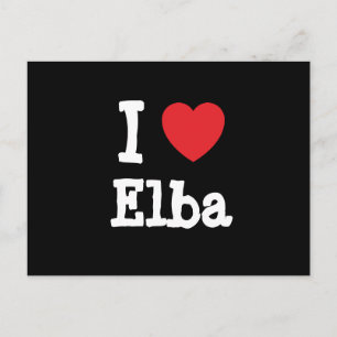 I Liebe Elba Herzlicher T - Shirt Postkarte