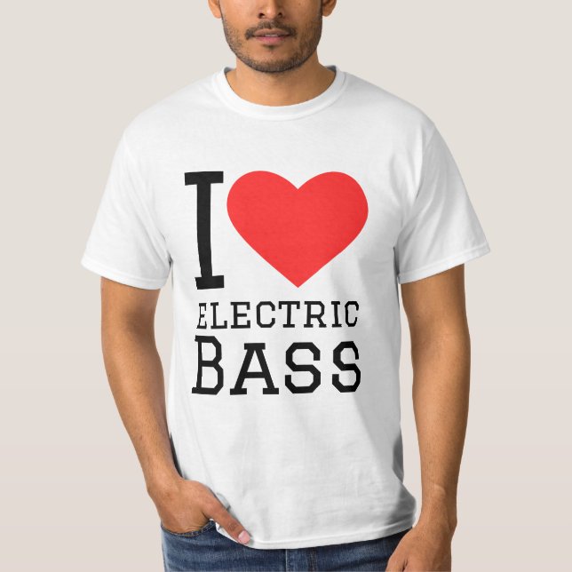 I Liebe Electro Bass T-Shirt (Vorderseite)