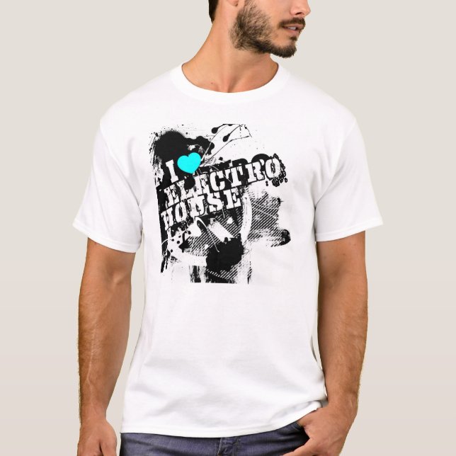 I Liebe-Electro-Haus T-Shirt (Vorderseite)