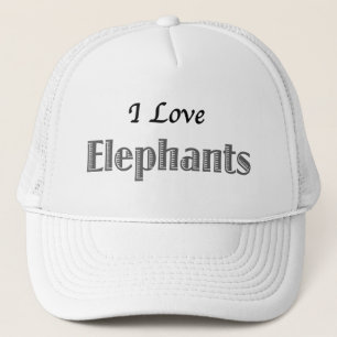 I Liebe Elefanten Truckerkappe