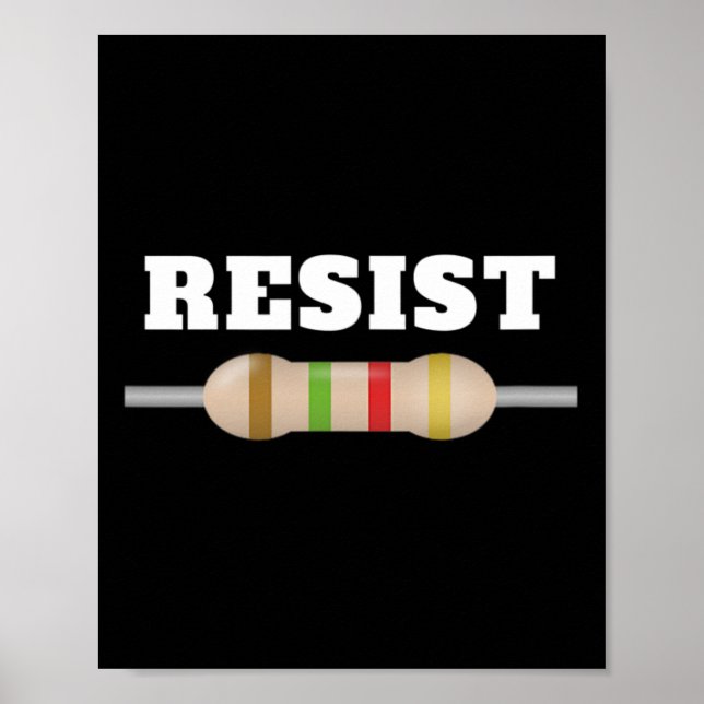 I Liebe Elektrodesign Widerstandssymbol Poster (Vorne)