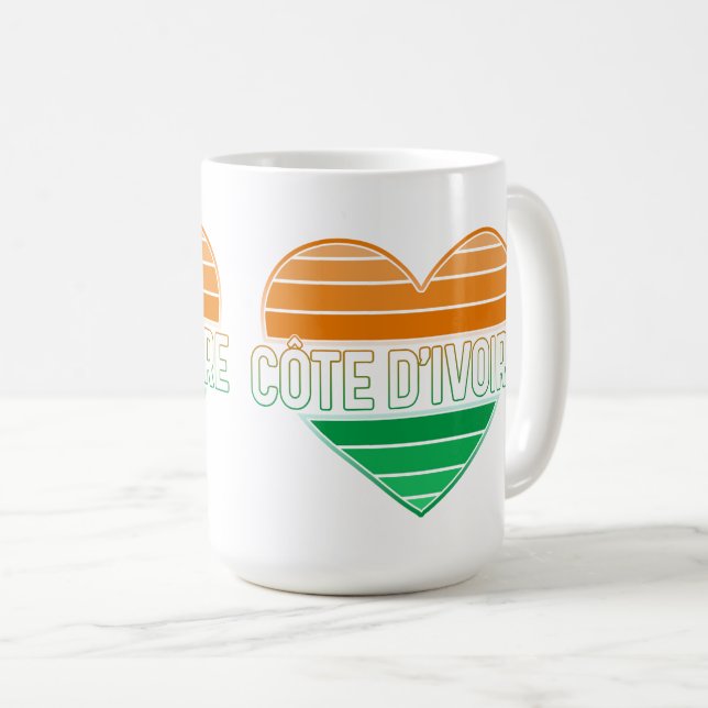 I Liebe Elfenbeinküste, Côte d'Ivoire Kaffeetasse (VorderseiteRechts)