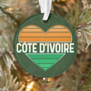 I Liebe Elfenbeinküste, Côte d'Ivoire Ornament
