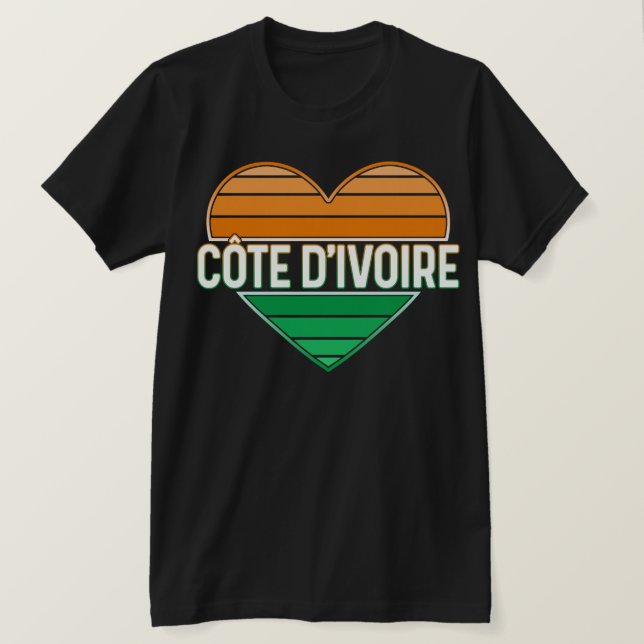 I Liebe Elfenbeinküste, Côte d'Ivoire T-Shirt (Design vorne)