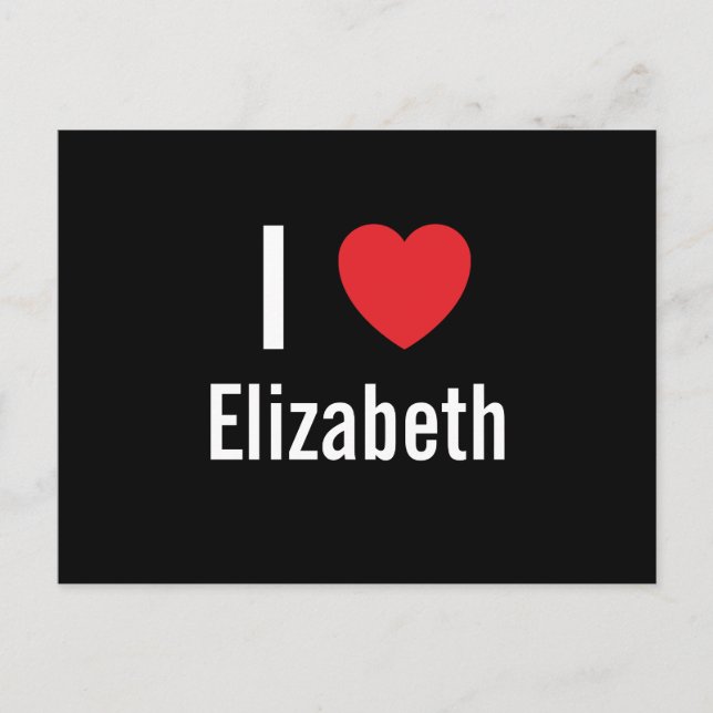 I Liebe Elizabeth Postkarte (Vorderseite)