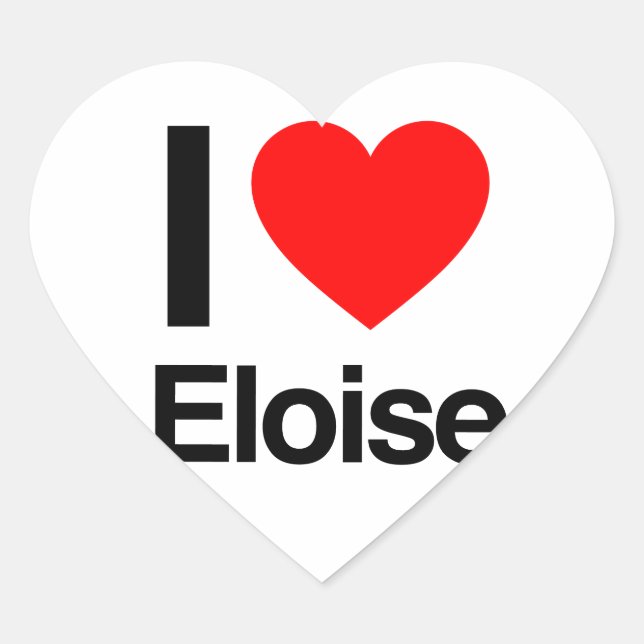 i Liebe eloise Herz-Aufkleber (Vorderseite)