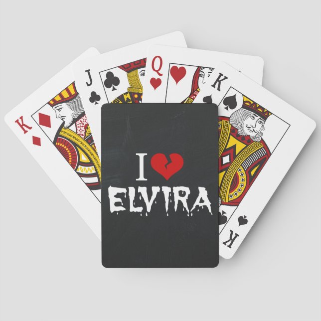 I Liebe Elvira Broken Heart Spielkarten (Rückseite)