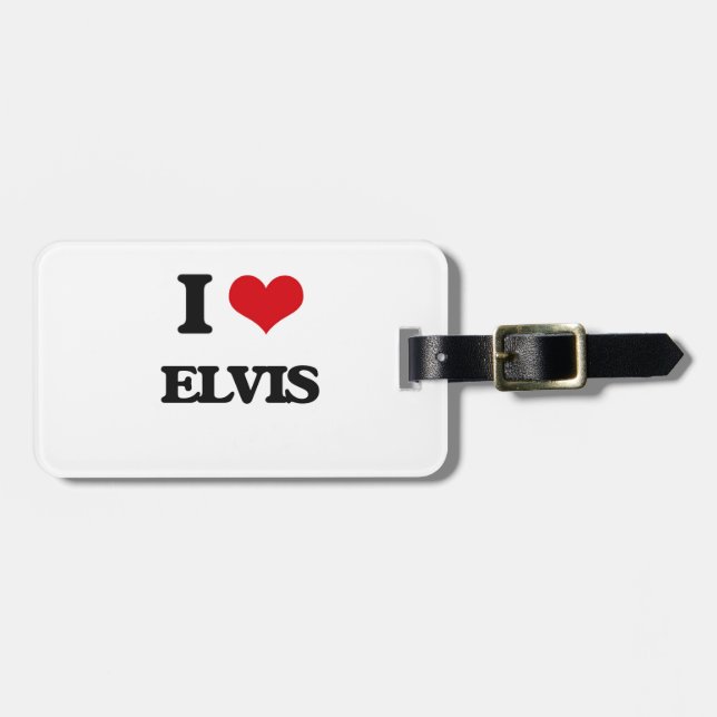 I Liebe Elvis Gepäckanhänger (Vorderseite horizontal)