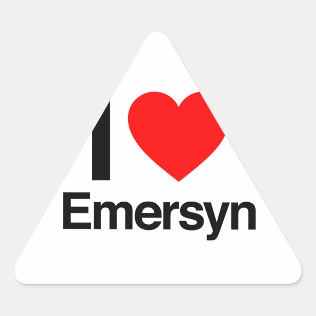 i Liebe emersyn Dreieckiger Aufkleber (Vorderseite)