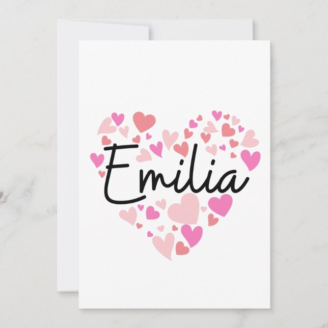 I Liebe Emilia Dankeskarte (Vorderseite)