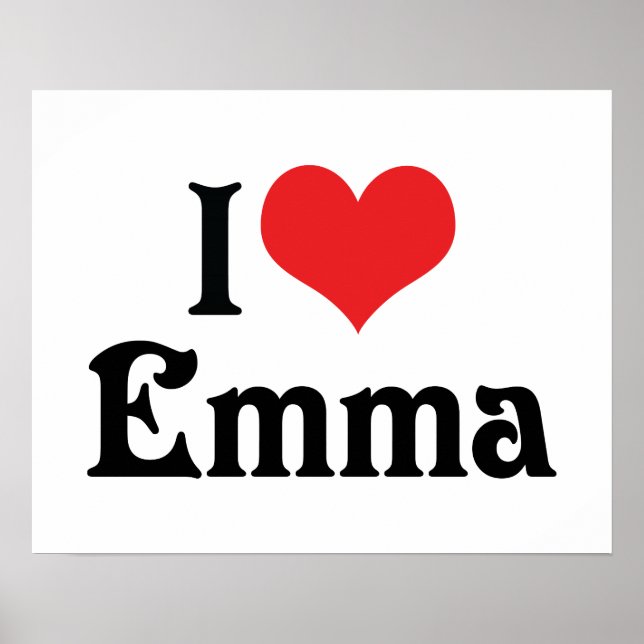 I Liebe Emma Poster (Vorne)