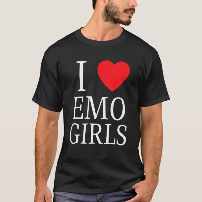 I Liebe Emo Girls I Heart Emo Girls 3 T-Shirt (Vorderseite)