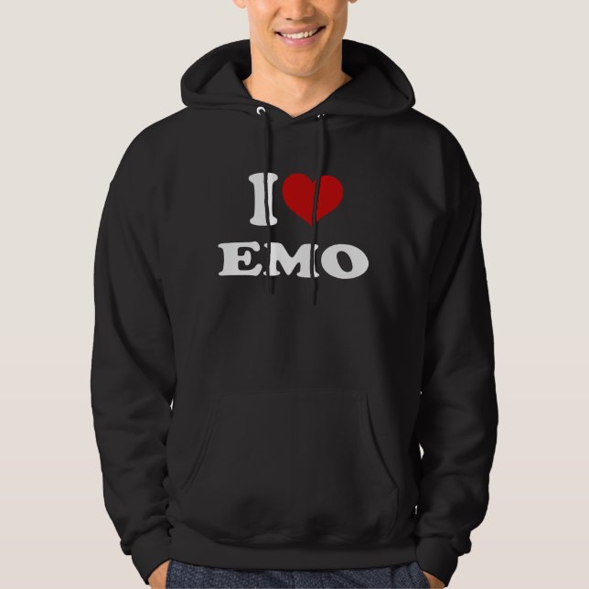 I Liebe Emo Hoodie (Vorderseite)