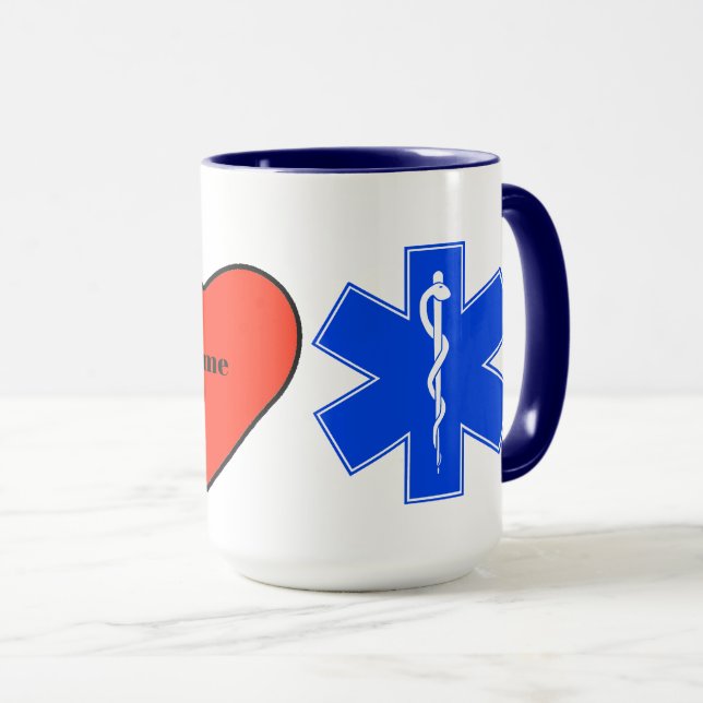 I Liebe EMS Icons Tasse (VorderseiteRechts)