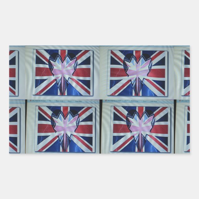I Liebe England Art Print Rechteckiger Aufkleber (Vorderseite)