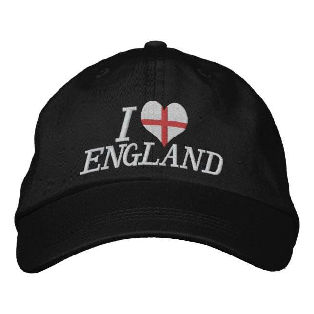 I Liebe England Bestickte Kappe (Vorderseite)