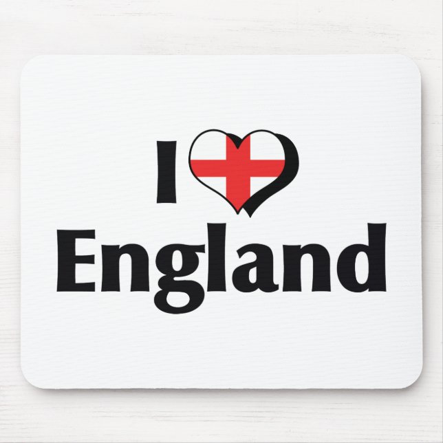I Liebe - England-Flagge Mousepad (Vorne)