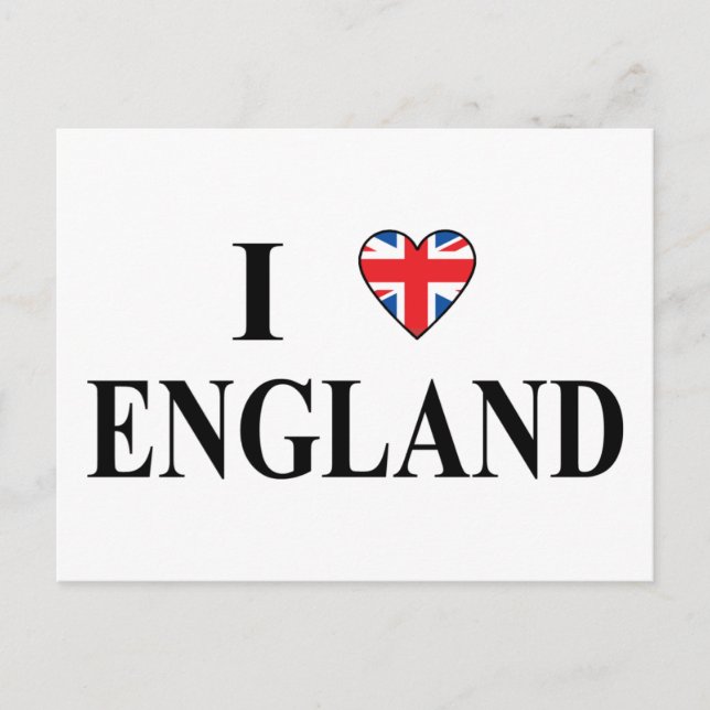 I Liebe England Postkarte (Vorderseite)