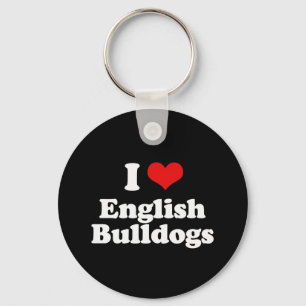 I Liebe-Englisch-Bulldoggen Schlüsselanhänger