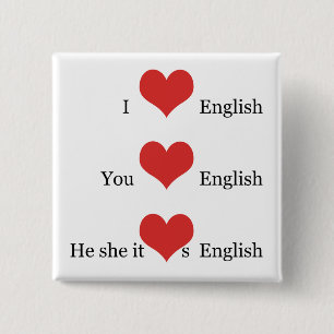 I Liebe englische TESOL Button