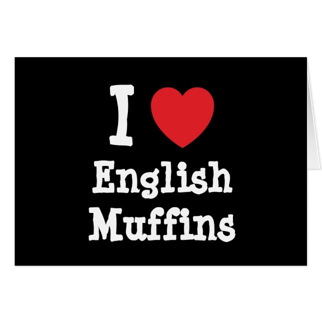 I Liebe English Muffins heart T - Shirt (Vorderseite (Horizontal))
