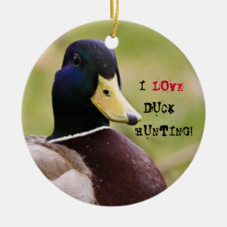 I Liebe-Enten-Jagd-Getränk-Untersetzer Keramikornament