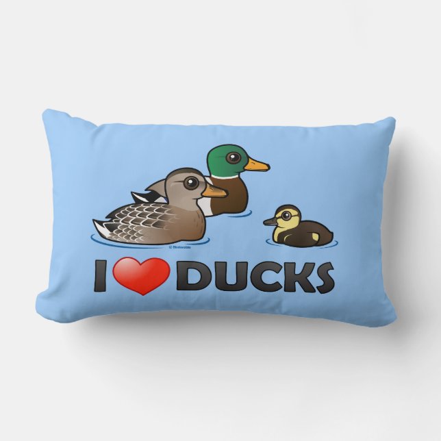 I Liebe-Enten Lendenkissen (Vorderseite)