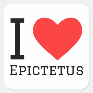 I Liebe Epictetus Quadratischer Aufkleber