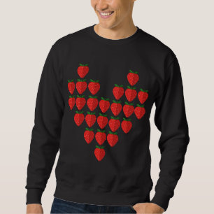 I Liebe Erdbeeren Berry Heart Frucht Kunst Sweatshirt